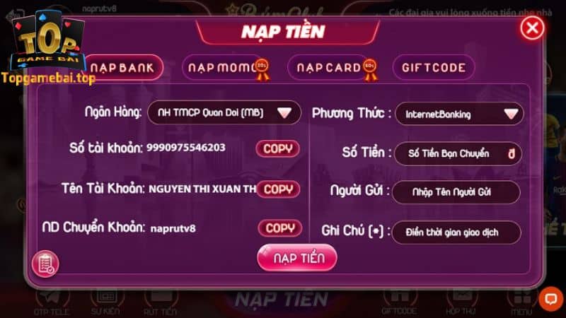 Giao dịch nạp rút đổi thưởng siêu tốc tại Bun86 club